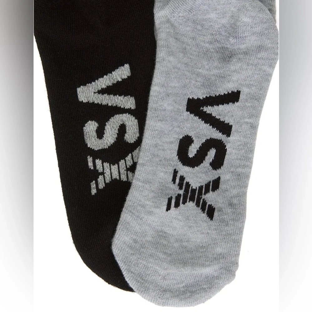 VSX Black and Gray 2 Pack Crew Socks- NWT
